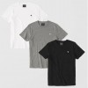 Abercrombie & Fitch 3 pack icon logo crew neck t-shirt