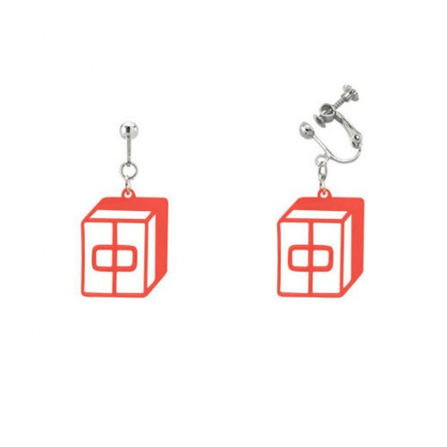 豬年好運發財麻雀耳夾 - 紅中(紅)