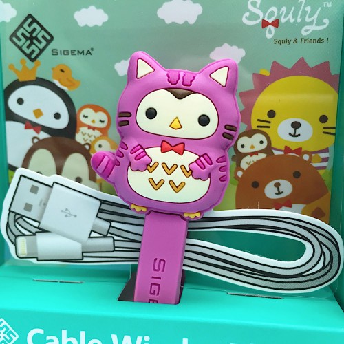 可愛貓頭鷹卡通造型大卷線器（夢遊仙境 - Owlly）- E017SQE