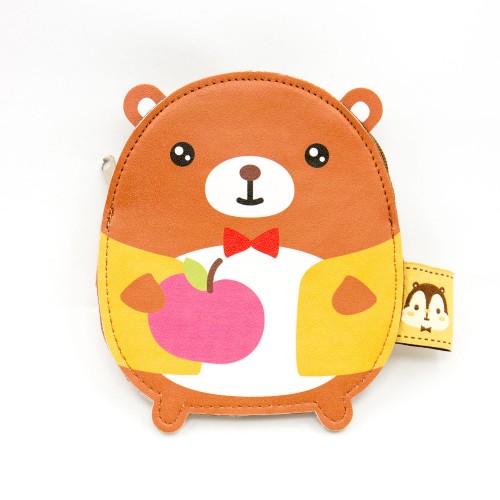 可愛小熊Bealy人造皮革零錢包連證件套及伸縮扣 - G007SQB