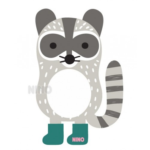 【韓國出品】NINO兒童畫板壁貼鏡 – 小浣熊